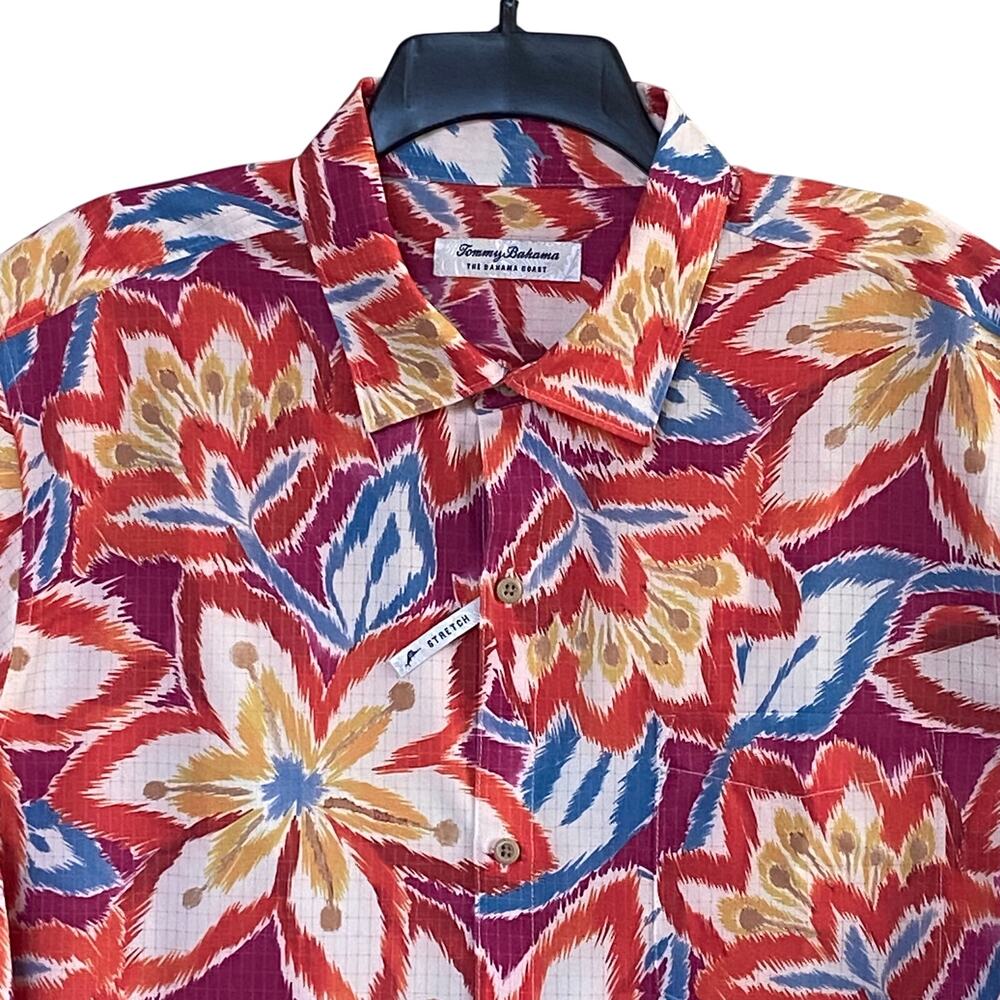 Tommy Bahama Shirt Men's XL "The Bahama Coast" Flora Fusion Stretch NEW - Picture 2 of 15